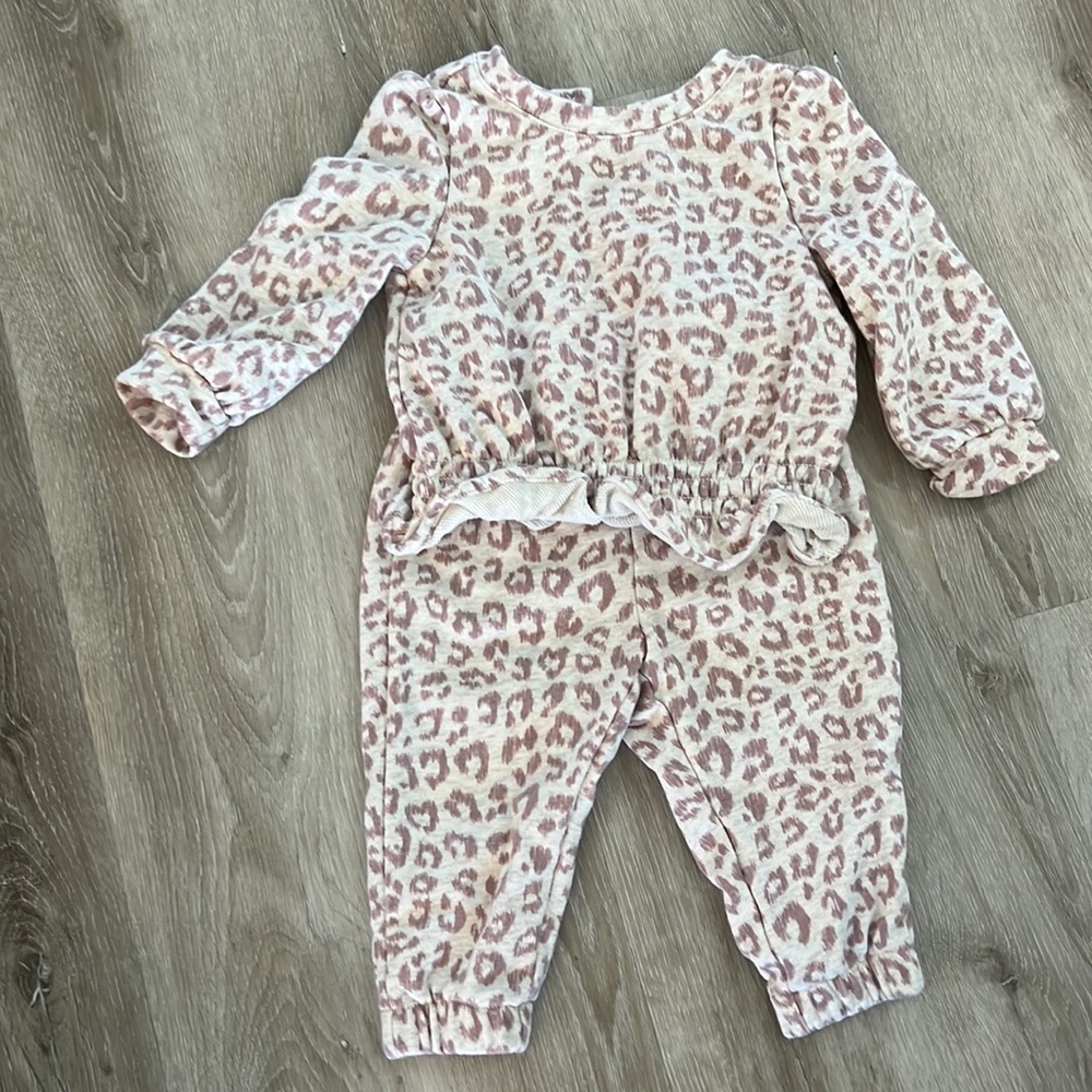 BabyGap Pink Leopard Matching Set Sz 6-12 Months